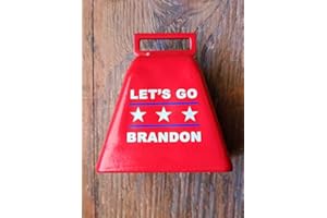 SDYAXCM moto365 LET'S GO BRANDON RED COW BELL (VERY LOUD) MADE IN USA fjb,LGBB4