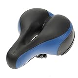 OUTERDO Bike Seat MTB Bike Saddle Dual Spring Comfort Gel Bicycle Saddle with Safety Reflective Tape Soft Foam Cycling Seat Road Bike Wide Cushion Pad Soft Foam Cycling Seat Road MTB Cushion Pad