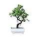 narutosak Artificial Plants Potted Tree Bonsai Simulation Plant Home Decor Table Centerpieces - Green