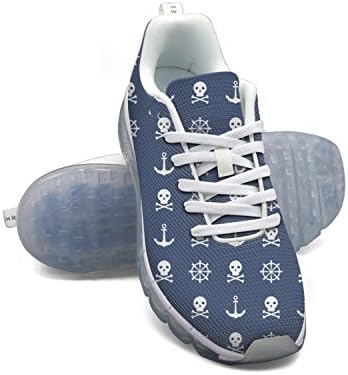 Winging Skull Nautical Symbols Womens Cozy Breathable Air Cushion Max Running Walking Sneakers Shoes