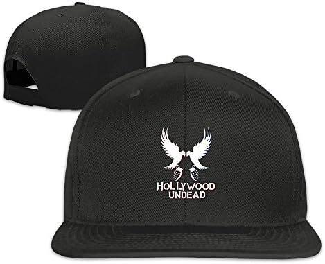 ALLHA Hollywood Undead Hip Hop Band Snapback Hats Flat Cap Black