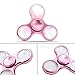 Auwer LED Light Fidget Hand Spinner Finger Spinner Toy Ultra Fast Bearings Dustproof Ultra Durable Stress Reducer EDC Fingertip Gyro For ADD,ADHD,Anxiety,Boredom and Autism Adults(Rose Gold)
