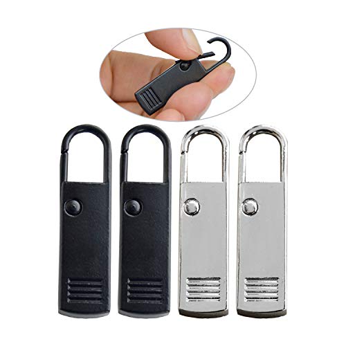 Zipper Pulls Tab Luggage Zippers Pulls Replacement Extension Metal Zippers Tag Handle Mend Fixer for Backpack and Suitcase