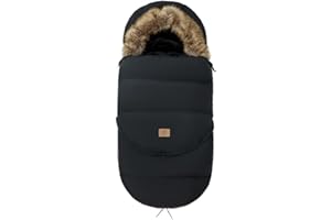 HOUSBAY Baby Stroller Bunting Bags Stroller Footmuff Universal Sleeping Bag Winter Outdoor Hooded Bunting Bag Windproof and Water-Resistant Suitable Below 5 ℃