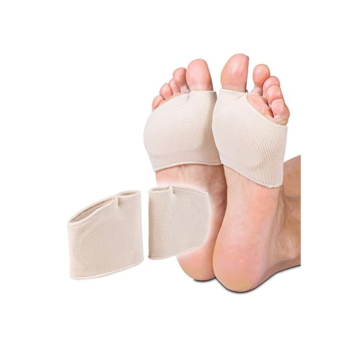 Metatarsal Pads for Women and for Men,Forefoot Compression Sleeve, Half Toe Fabric Sleeve with Sole Cushion Gel Pads for…