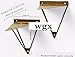 WGX Shelf Brackets,Wall/Display Shelf Hung Bracket DIY Shelf (Gold) 2pcs-Pack
