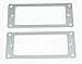 KAISH 2pcs Metal Chrome Mini Humbucker Pickup Mounting Rings Flat Base Mini Pickup Frame