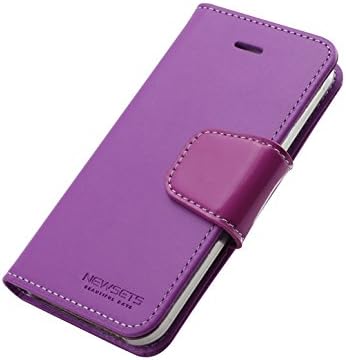 iPhone 5s Case, Sonata Diary [ Wallet Type ] Newsets [ Drop Protection ] Premium PU Leather Case [ ID Credit Card Slots &amp; Cash Slot ] Stand Flip Cover for Apple iPhone 5/5s/5se - Purple