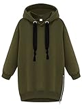 SheIn Women's Long Sleeve Zipper Loose Pullover Hoodie