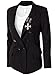 Ed Hardy Women's Long Sleeve Fitted Double Breasted Blazer - Black - Medium
