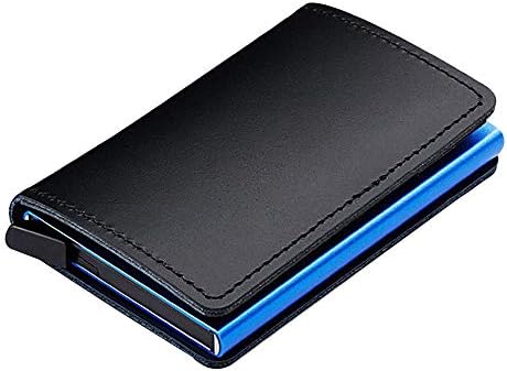 Heidi Unisex Auto Pop-up Leather Card Wallet Slim RFID Blocking Credit Card Holder Case Vintage Business Wallet