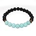 Mana Vibes Lava Rock and Amazonite Essential Oil Beaded Diffuser Bracelet, Essential Oil Jewelry, 8mm Bead Size, Yoga Jewelry