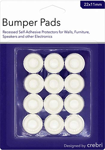 Clear Rubber Bumper Pads, Adhesive Door Stopper Wall Protector for Door Handle, Feet for Speakers, Roomba, Electronics, Furniture, Sliding Door Wall Shield (12 Pack) - Thumbnail 7