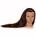HAIREALM Mannequin Head Mixed Real Hair Hairdresser Training Head Manikin Cosmetology Head (Table Clamp Stand Included) MK0416P
