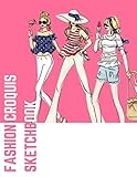 Fashion Croquis Sketchbook: A Cute Pink Girls Theme Professional Female Figure Body Basic Illustrati by La Belle Femme