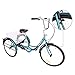 Hiram Adult Tricycle Trike Cruise Bike Three-Wheeled Bicycle with Large Size Basket for Recreation, Shopping, Exercise Men’s Women’s Bike (26inch/Midnight Green)thumb 2