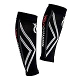 VeloChampion Recovery Compression Calf Guards Sleeves Men & Women (20-30mmhg) Best for Shin Splints, Sports, Travel, Leg Pain, Varicose Veins, Deep Vein Thrombosis DVT, Nurses & Maternity Pregnancy