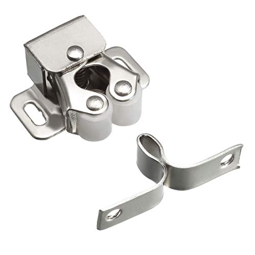 Double Roller Catch Cabinet Catch Door Latch with Mounting Screws for Door Latch, 10 Pack - Thumbnail 2