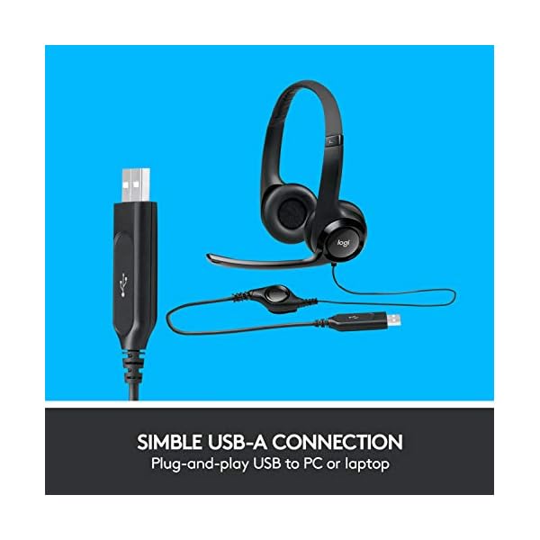 Logitech-H390-Wired-Headset-Stereo-Headphones-with-Noise-Cancelling-Microphone-USB-In-Line-Controls-PCMacLaptop-Black Logitech H390 Wired Headset for PC/Laptop, Stereo Headphones with Noise Cancelling Microphone, USB-A, In-Line Controls…