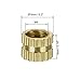uxcell Knurled Insert Nuts - 100Pcs M4 x 4mm Length x 5mm OD Female Thread Brass Threaded Insert Embedment Nut for 3D Printer