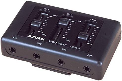 Azden CAM3 Microphone Mixer 3-Channel Attaches to Camcorder or Handstrap Electronic Computer Accessories