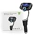 (Upgraded Version) Bluetooth FM Transmitter, GRDE Wireless Radio Adapter Hands-Free Car Kit Receiver with QC 3.0 USB Car Charger, AUX Input/Output, TF Card Slot and LED Display