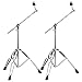 Topeakmart 2 Pack Boom Cymbal Stand Drum Hardware Percussion Double Braced Tripod Holder