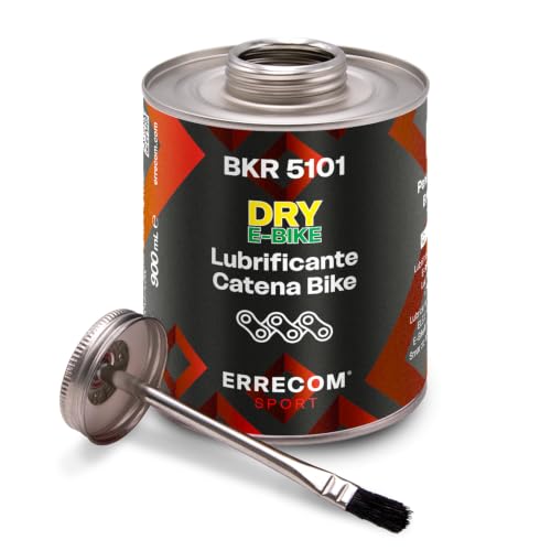Errecom BKR 5101 E-BIKE DRY Lube Bike Chain for Electric Bikes - 900 ml, Dry and Dusty Weather Conditions, fluorescent and scented formula, All-In-One Can, Brush included