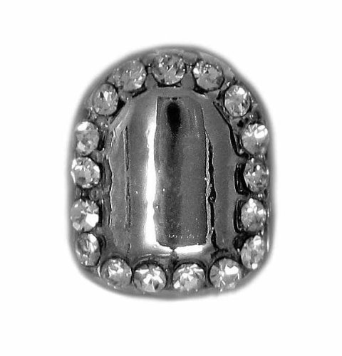 Hip Hop Platinum Silver Plated Removeable Mouth Grill (Single Tooth Cap) Crown