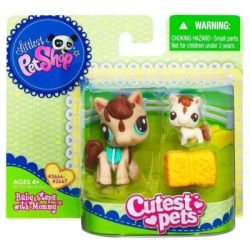 Littlest Pet Shop Cutest Pets Series 2 Figures Mommy Baby Horses