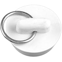 Danco 35974B 1-Inch Rubber Drain Stopper, White, 1 per Bag