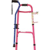 NOVA Cane Holder for Rollator and Folding Walker, Walking Cane Attachment for Walker, Snap-On Design