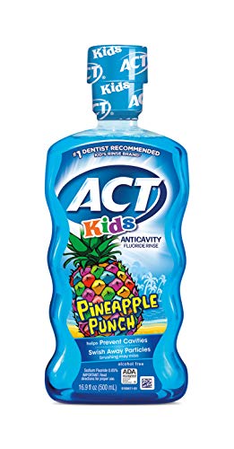 ACT Kids Anticavity Fluoride Rinse, Pineapple Punch Children's Mouthwash, 16.9 oz