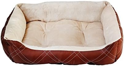 Happycare Textiles All Season Reversible Pet Bed 25"x21" Brown
