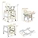 INFANS 5 in 1 Baby High Chair, Convertible Toddler Table Chair Set, Rocking Chair, Multi-Function Seat with Lockable Universal Wheels, Adjustable Seat Back, Removable Trays