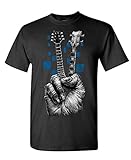 PEACE FINGERS GUITAR - fret bass rock roll - Mens Cotton T-Shirt