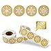 KATUMO Snowflakes Christmas Stickers, Holiday Stickers Envelope Stickers Family Classroom New Year Decor Presents Stickers 500Pcs Per Roll with 4 Different Designs