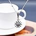 Edary Boho Layered Necklace Sunflower Pendant Chain Silver Choker Necklaces Jewelry for Women and Girls.
