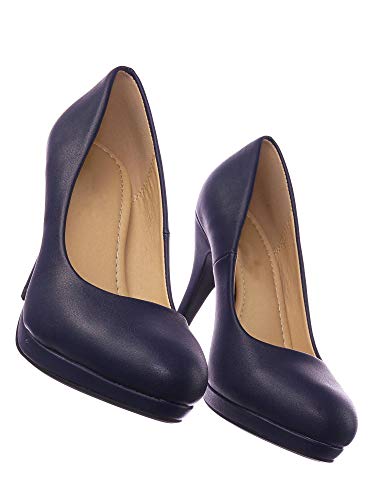 Comfortable-Foam-Padded-Round-Toe-Classic-High-Heel-Pump
