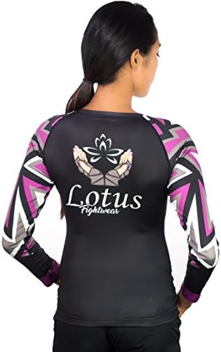 Lotus Fightwear - Women's Rash Guard, Long Sleeve, Rubber Hem, BJJ, MMA
