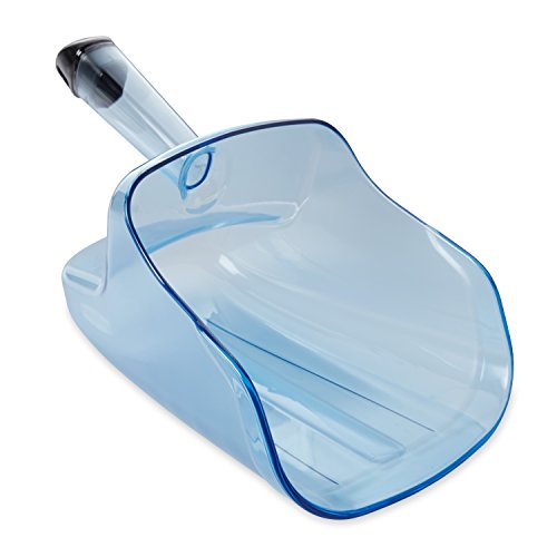 Rubbermaid Commercial 9F51TBLU HandGuard Ice Scoop with Holder, 74 Oz