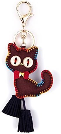 NIKANG Cat Kitty Key Ring Key Chain Key Holder With Tassles Bag Accessories Fashion Item