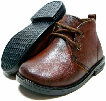 CONAL Toddler Boys Brown Round Toe Lace Up Dress Casual Ankle High Boots Styled In Italy By D Aldo