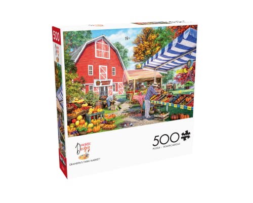 Buffalo Games - Dominic Davison - Grandpa's Farm Market - 500 Piece Jigsaw Puzzle for Adults - Challenging Puzzle Perfect for Game Nights - Finished Puzzle Size is 21.25 x 15.00