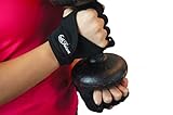 WeightLifting Fingerless Gloves By C+ ECO-Friendly Neoprene Screen Cloth - Sweat absorption,Great Palm Protection,Avoid Calluses,Wrist Support,Padded Grips for WODs BodyBuilding Gym Men Women