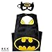 Bek Brands Batman Superhero Cape and Mask Set | Dress up Satin Cape and Felt Mask, Costume for Kids Party