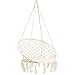 Techcell Hanging Chair for Bedroom, Hanging Hammock Chair Macrame Swing, Ideal for Indoor, Outdoor, Home, Bedroom, Patio, Deck, Yard, Garden