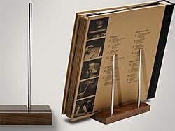 Optage Audio Tabletop Record Holder, Solid Wood Now