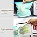 Silicone Storage Bag - Reusable Kitchen, Travel, Sous Vide Food Prep Containers - Airtight, Space-Saver, Smell and Leak Proof Bags - 3 1.5L Large: Clear, 4 1L Medium: Green, Red, Blue, White