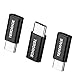 USB C Adapter, USB Type C Adapter, Tiergrade 3 Pack Aluminum Micro USB Type C Adapters Converter Connector for Samsung Galaxy S8 MacBook, ChromeBook Pixel, Nexus 5X, Nexus 6P, Nokia N1, OnePlus 2